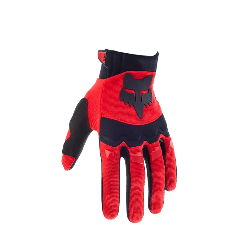 Fox Racing Dirtpaw Full Finger Gloves in Fluorescent Red